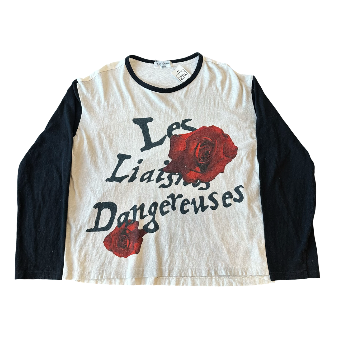 Yohji Yamamoto Les Liaisons Dangereuses Print Oversized Long Sleeve T-Shirt SZ 1