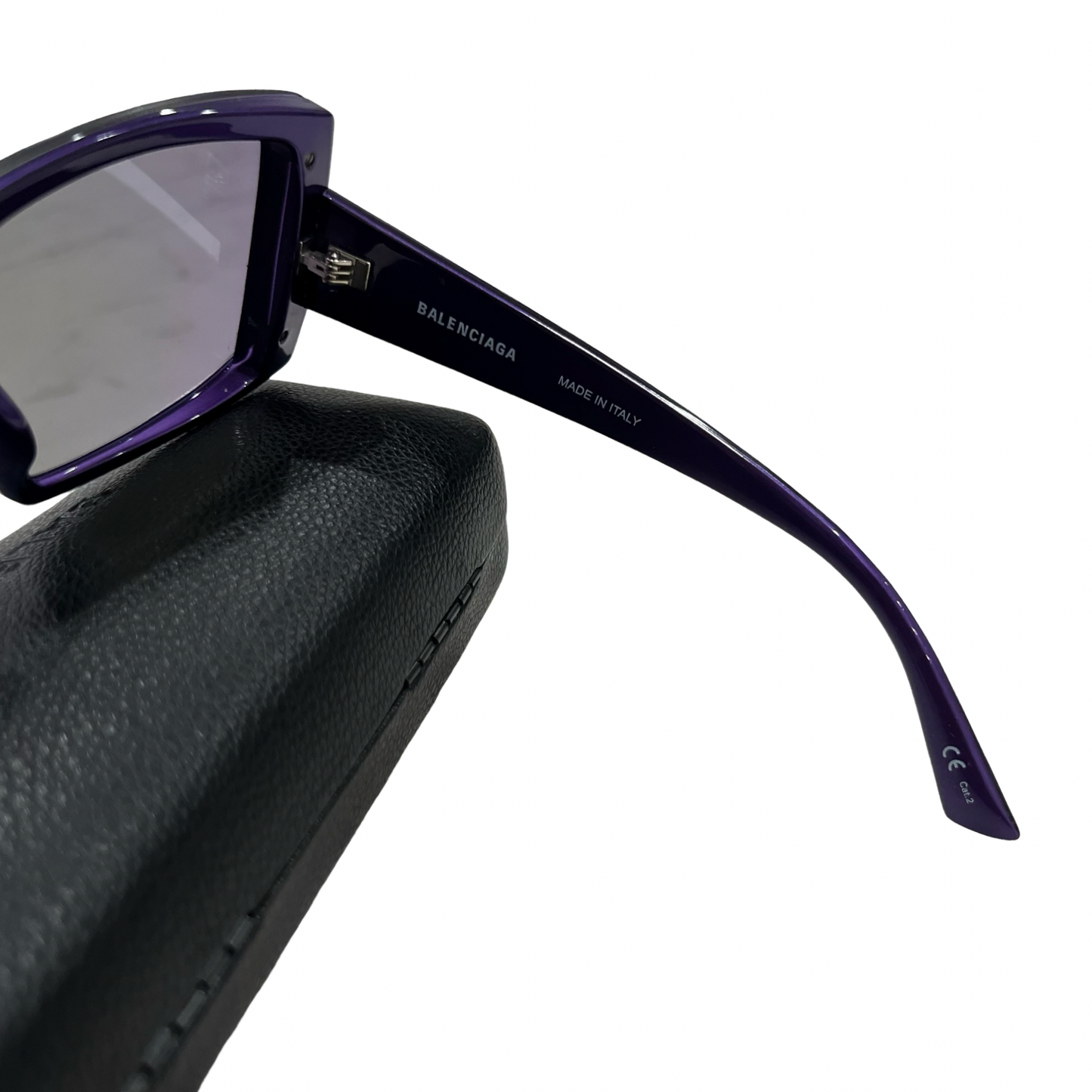 Balenciaga Purple Square Lens Sunglasses