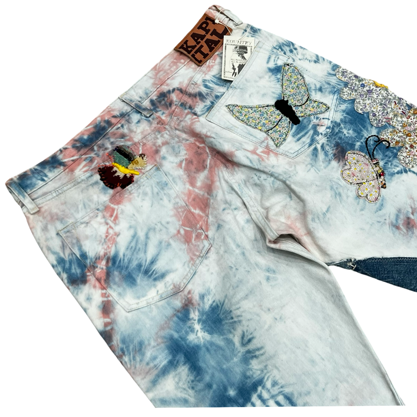 Kapital Tie Dye Papillon Butterfly Denim NWT SZ 38