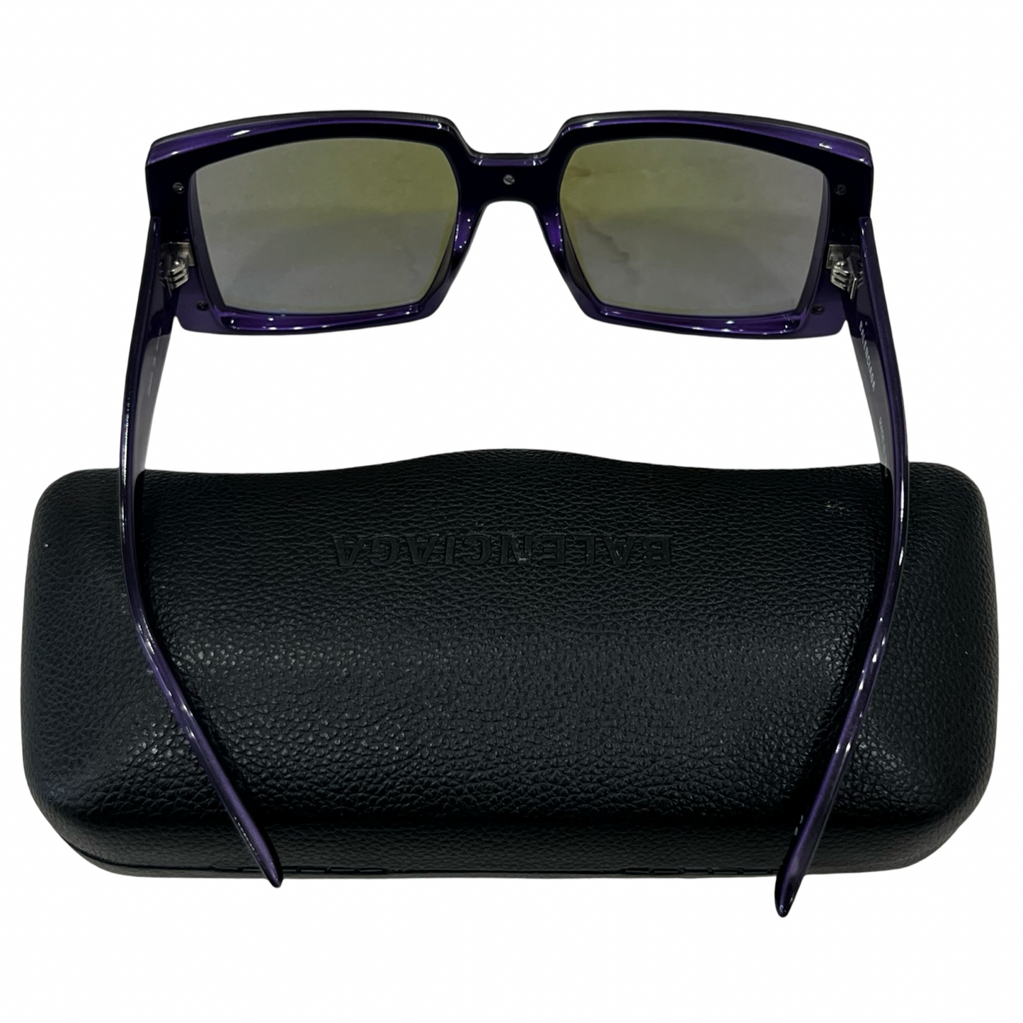 Balenciaga Purple Square Lens Sunglasses