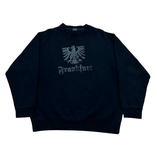 Vintage Frankfurt Germany Over Dyed Crewneck Sweatshirt SZ XL