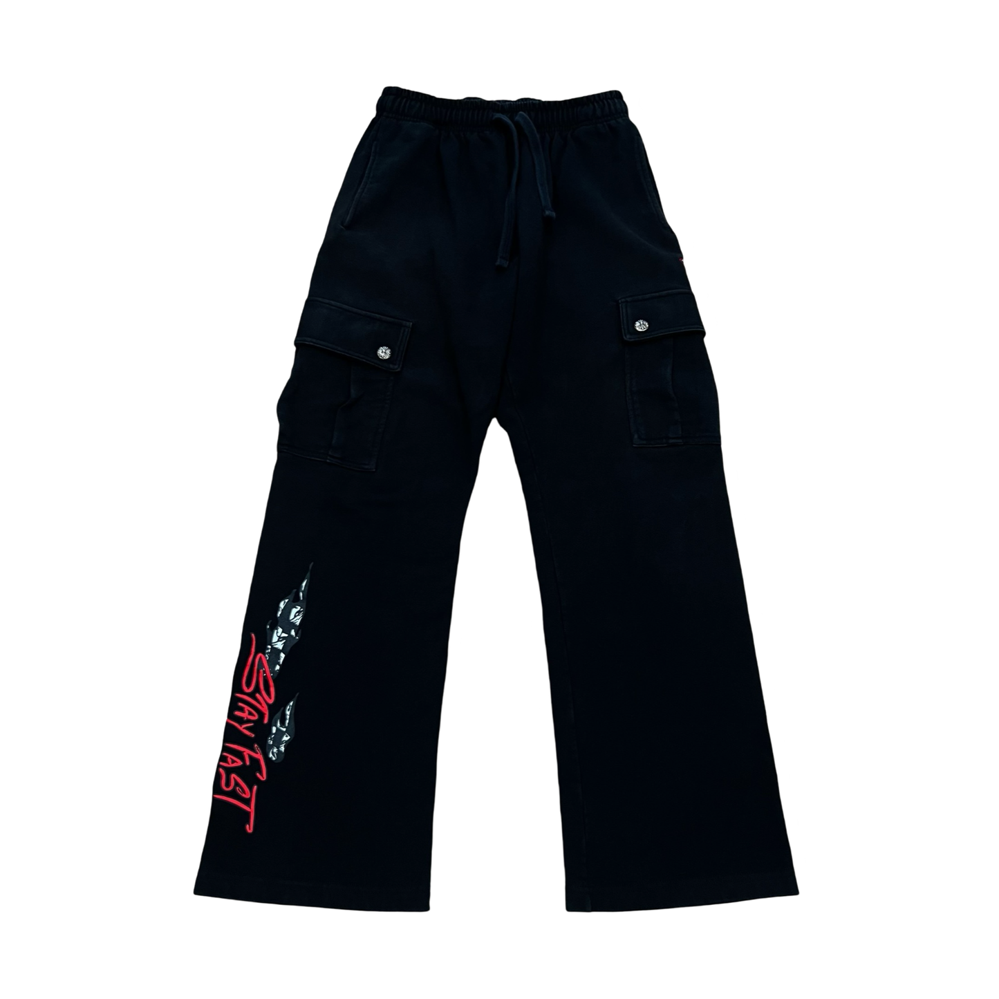 Chrome Hearts Matty Boy Stayfast Cargo Flare Sweatpants SZ S