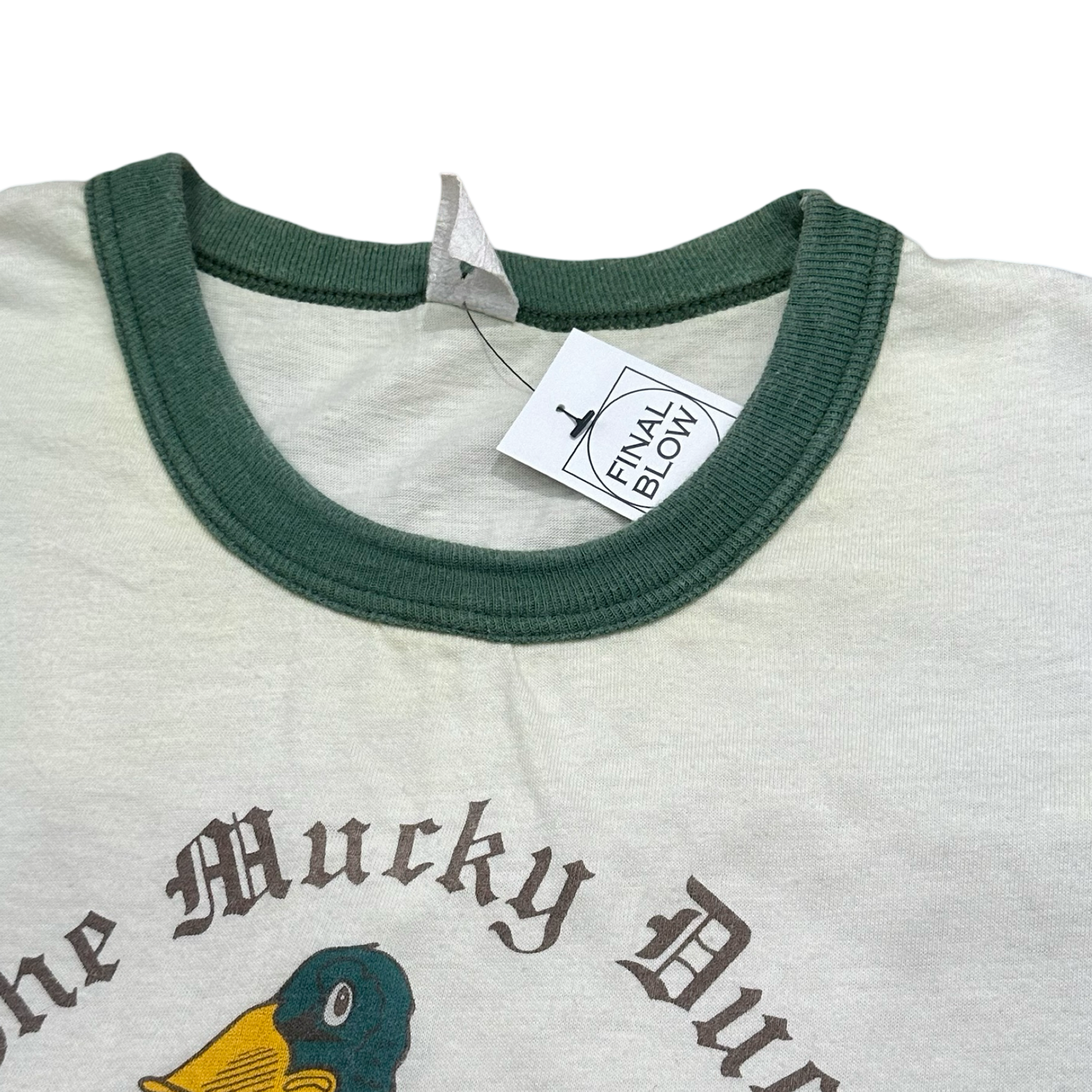 Vintage 70s Mucky Duck Ringer T-Shirt SZ L