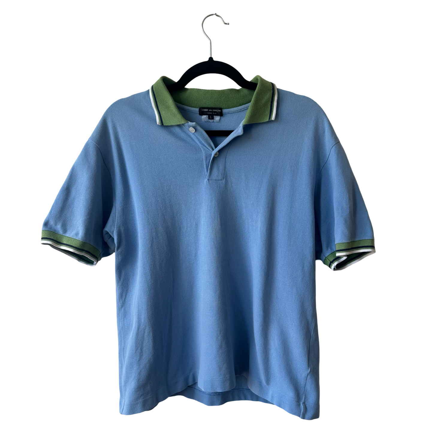 Comme des garçon Green Collar Polo Sz Large