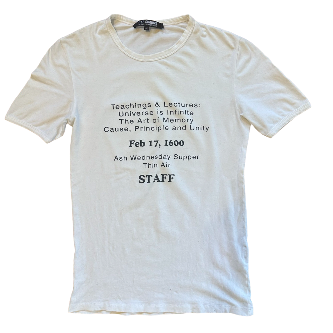 Raf Simons ‘Staff’ T-shirt SS05 Sz 46