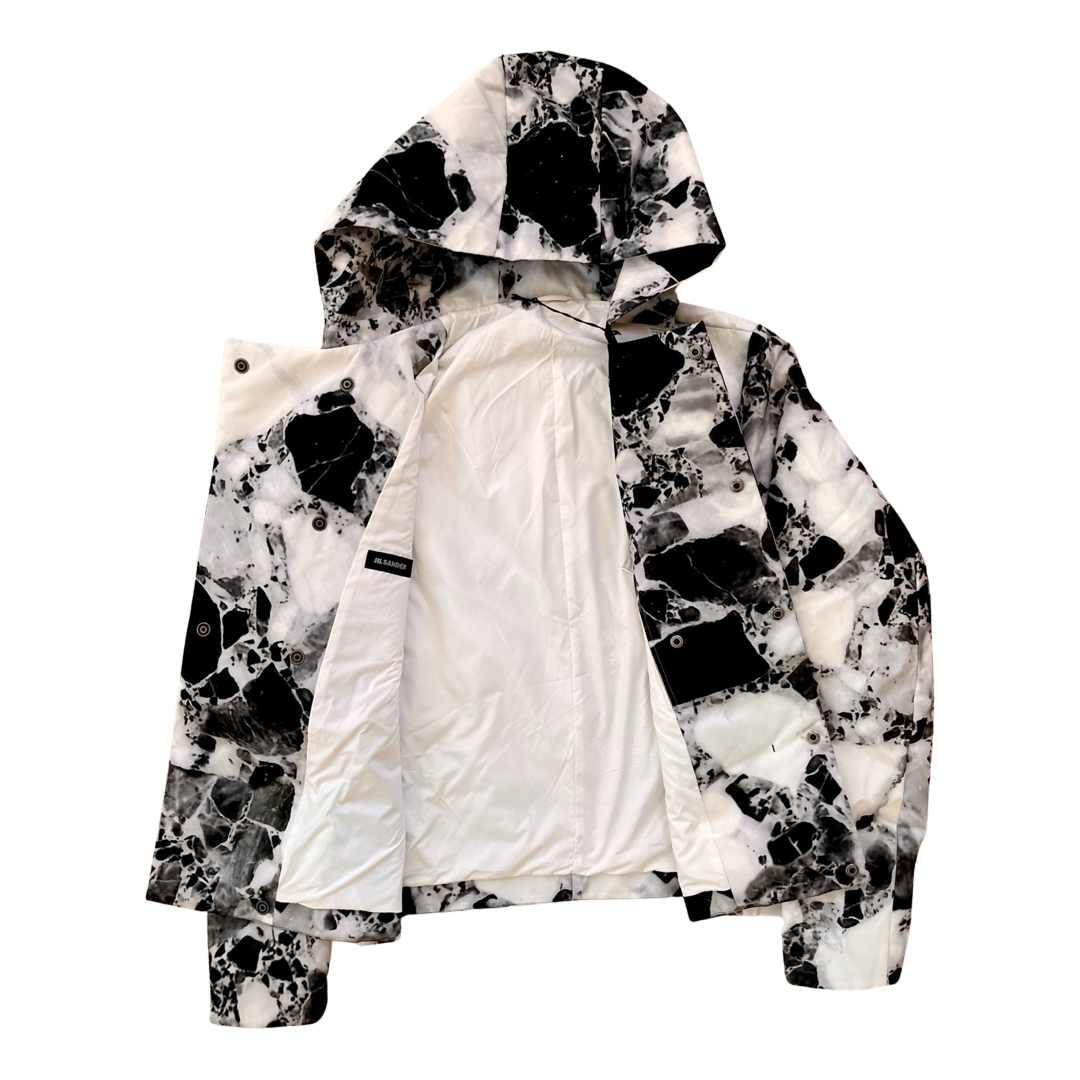 Jil Sander by Raf Simons Marble Print Parka AW08 Sz 53