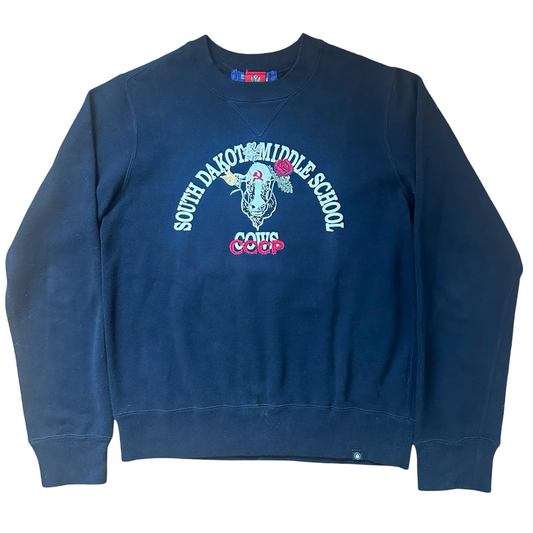 Junya Watanabe South Dakota Middle School/CCCP Embroidered Crewneck AW02 Sz Small