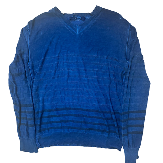 Junya Watanabe Overdyed V-neck Sweater AW14 Sz Medium