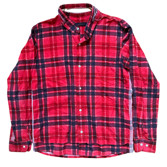 Undercoverism Distressed/Double layer “Scab” Flannel SS03 Sz Large