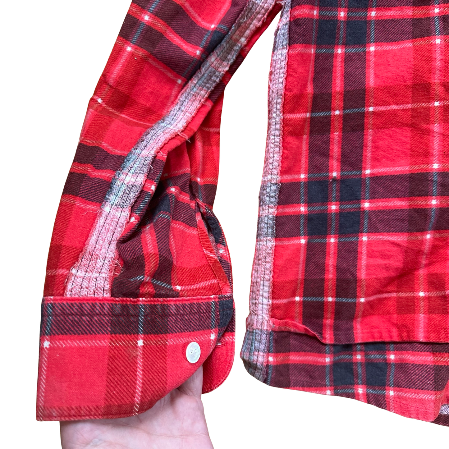 Undercoverism Distressed/Double layer “Scab” Flannel SS03 Sz Large