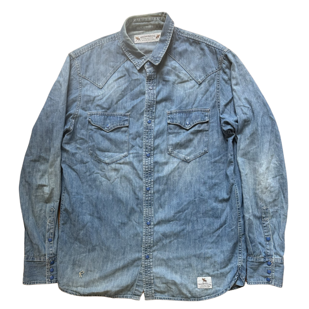 Neighborhood Japan Denim Shirt Sz Large