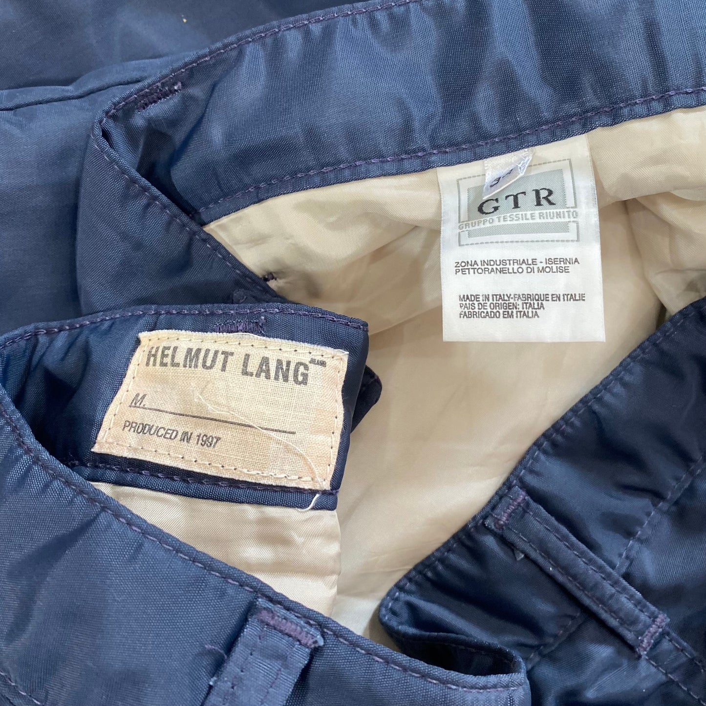 Helmut Lang Nylon Pants SS97 Sz 34