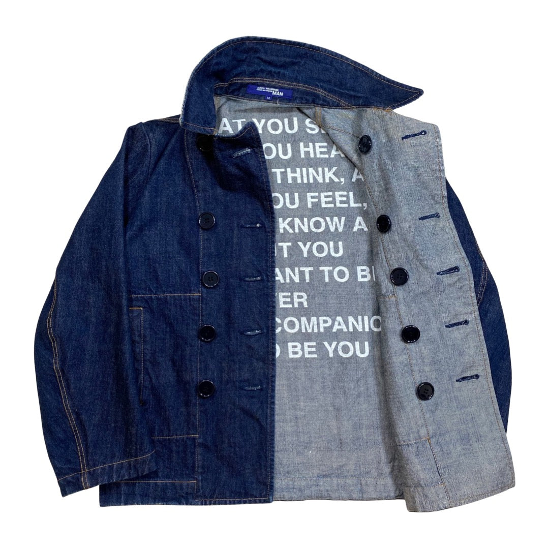 Junya Watanabe denim Poem jacket S/S02 Medium