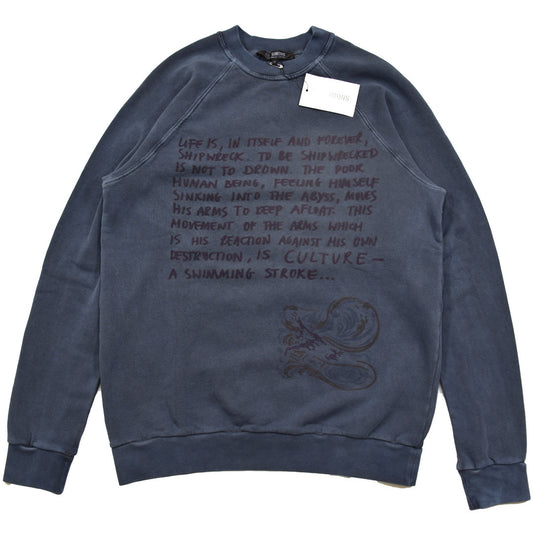 INQUIRE Raf Simons “Shipwreck Script” Crewneck A/W04 Size 46/Small