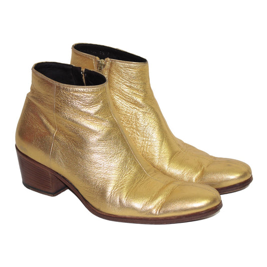 Dior Homme Gold boots by Hedi Slimane S/S05 42