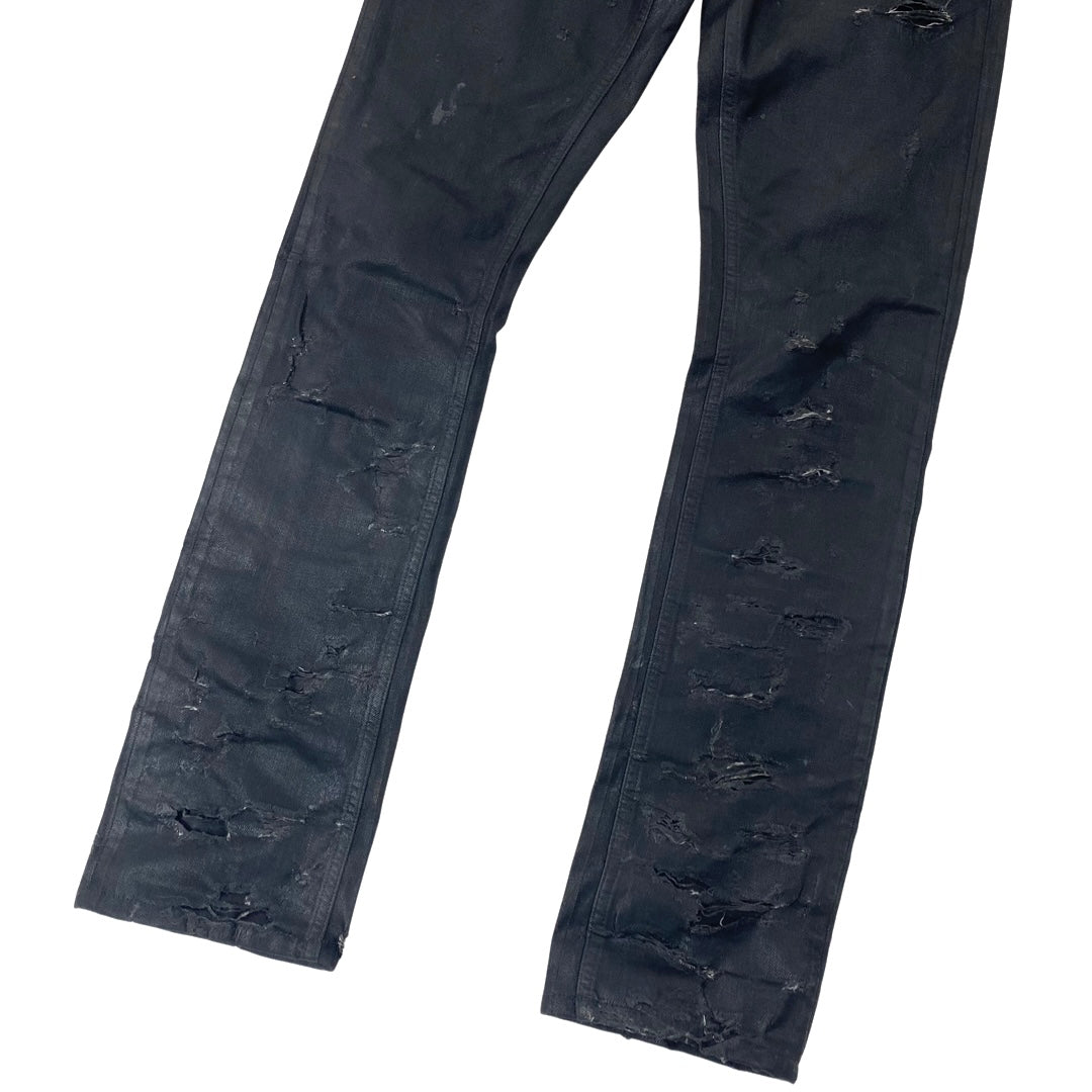 Dior Homme Waxed/Distressed Denim SS04 “Strip” Sz 29