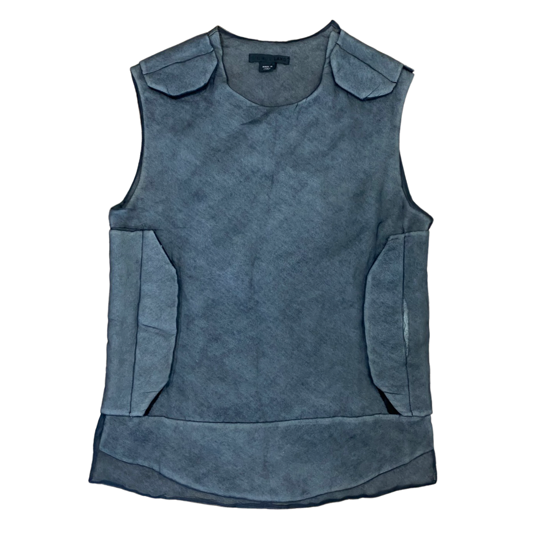 Helmut Lang Silk Organza Bulletproof Vest AW99-00 Sz 40