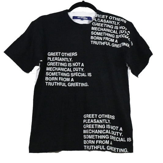 Junya Watanabe poem t-shirt with painted back 201 Small